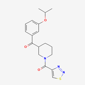 molecular formula C18H21N3O3S B4719098 (3-isopropoxyphenyl)[1-(1,2,3-thiadiazol-4-ylcarbonyl)-3-piperidinyl]methanone 