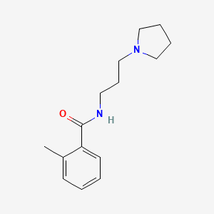 molecular formula C15H22N2O B4719105 2-methyl-N-[3-(1-pyrrolidinyl)propyl]benzamide 