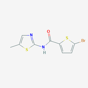 molecular formula C9H7BrN2OS2 B4719113 5-bromo-N-(5-methyl-1,3-thiazol-2-yl)-2-thiophenecarboxamide 