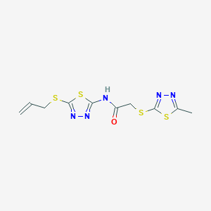 N-[5-(allylthio)-1,3,4-thiadiazol-2-yl]-2-[(5-methyl-1,3,4-thiadiazol-2-yl)thio]acetamide