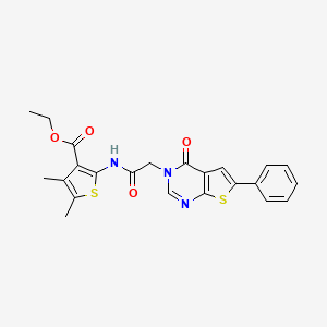 ethyl 4,5-dimethyl-2-{[(4-oxo-6-phenylthieno[2,3-d]pyrimidin-3(4H)-yl)acetyl]amino}-3-thiophenecarboxylate