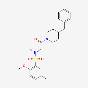 molecular formula C23H30N2O4S B4719128 N-[2-(4-benzyl-1-piperidinyl)-2-oxoethyl]-2-methoxy-N,5-dimethylbenzenesulfonamide 