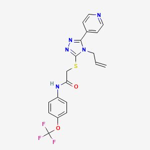 molecular formula C19H16F3N5O2S B4719145 2-{[4-allyl-5-(4-pyridinyl)-4H-1,2,4-triazol-3-yl]thio}-N-[4-(trifluoromethoxy)phenyl]acetamide 