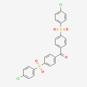 molecular formula C25H16Cl2O5S2 B4719154 bis{4-[(4-chlorophenyl)sulfonyl]phenyl}methanone 