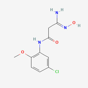 molecular formula C10H12ClN3O3 B4719194 3-amino-N-(5-chloro-2-methoxyphenyl)-3-(hydroxyimino)propanamide 