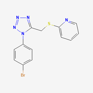 molecular formula C13H10BrN5S B4719207 2-({[1-(4-bromophenyl)-1H-tetrazol-5-yl]methyl}thio)pyridine 