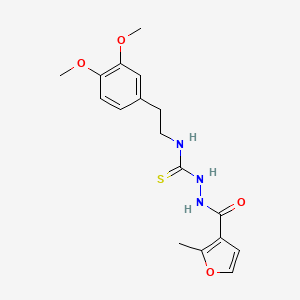 molecular formula C17H21N3O4S B4719215 N-[2-(3,4-dimethoxyphenyl)ethyl]-2-(2-methyl-3-furoyl)hydrazinecarbothioamide 