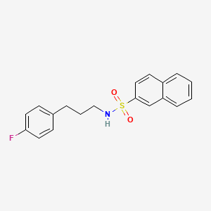 molecular formula C19H18FNO2S B4719218 N-[3-(4-fluorophenyl)propyl]-2-naphthalenesulfonamide 