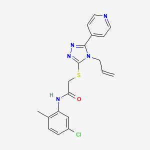 molecular formula C19H18ClN5OS B4719292 2-{[4-allyl-5-(4-pyridinyl)-4H-1,2,4-triazol-3-yl]thio}-N-(5-chloro-2-methylphenyl)acetamide 