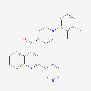 molecular formula C28H28N4O B4719297 4-{[4-(2,3-dimethylphenyl)-1-piperazinyl]carbonyl}-8-methyl-2-(3-pyridinyl)quinoline 