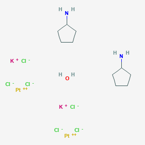 molecular formula C10H24Cl6K2N2OPt2 B047193 Trichloro(cyclopentylamine)platinate(0) CAS No. 122792-68-1