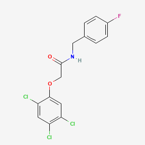 molecular formula C15H11Cl3FNO2 B4719300 N-(4-fluorobenzyl)-2-(2,4,5-trichlorophenoxy)acetamide 