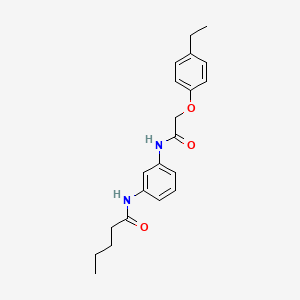 molecular formula C21H26N2O3 B4719324 N-(3-{[2-(4-ethylphenoxy)acetyl]amino}phenyl)pentanamide 