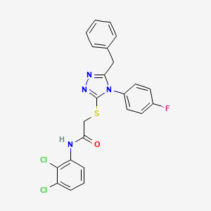molecular formula C23H17Cl2FN4OS B4719327 2-{[5-benzyl-4-(4-fluorophenyl)-4H-1,2,4-triazol-3-yl]thio}-N-(2,3-dichlorophenyl)acetamide 