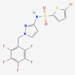 molecular formula C14H7BrF5N3O2S2 B4719337 5-bromo-N-[1-(pentafluorobenzyl)-1H-pyrazol-3-yl]-2-thiophenesulfonamide 