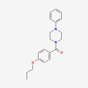 molecular formula C20H24N2O2 B4719352 1-phenyl-4-(4-propoxybenzoyl)piperazine 