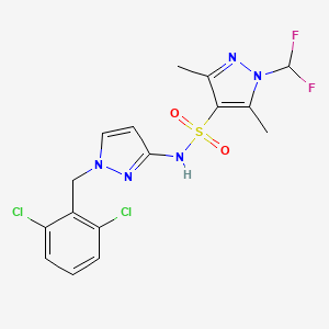 N-[1-(2,6-dichlorobenzyl)-1H-pyrazol-3-yl]-1-(difluoromethyl)-3,5-dimethyl-1H-pyrazole-4-sulfonamide