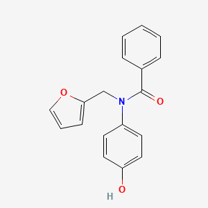 molecular formula C18H15NO3 B4719391 N-(2-furylmethyl)-N-(4-hydroxyphenyl)benzamide 