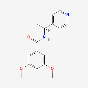 3,5-dimethoxy-N-[1-(4-pyridinyl)ethyl]benzamide