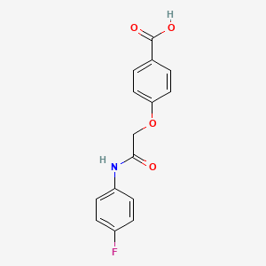 molecular formula C15H12FNO4 B4719464 4-{2-[(4-fluorophenyl)amino]-2-oxoethoxy}benzoic acid 