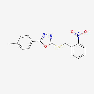 2-(4-methylphenyl)-5-[(2-nitrobenzyl)thio]-1,3,4-oxadiazole