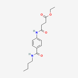 molecular formula C17H24N2O4 B4719498 ethyl 4-({4-[(butylamino)carbonyl]phenyl}amino)-4-oxobutanoate 