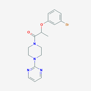 molecular formula C17H19BrN4O2 B4719502 2-{4-[2-(3-bromophenoxy)propanoyl]-1-piperazinyl}pyrimidine 