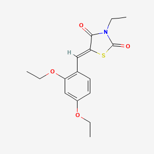 molecular formula C16H19NO4S B4719518 5-(2,4-diethoxybenzylidene)-3-ethyl-1,3-thiazolidine-2,4-dione 