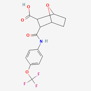 3-({[4-(trifluoromethoxy)phenyl]amino}carbonyl)-7-oxabicyclo[2.2.1]heptane-2-carboxylic acid