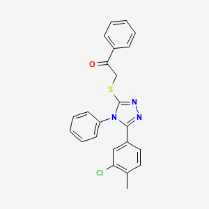 2-{[5-(3-chloro-4-methylphenyl)-4-phenyl-4H-1,2,4-triazol-3-yl]thio}-1-phenylethanone