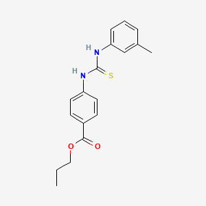 molecular formula C18H20N2O2S B4719536 propyl 4-({[(3-methylphenyl)amino]carbonothioyl}amino)benzoate 