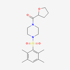 molecular formula C19H28N2O4S B4719541 1-(tetrahydro-2-furanylcarbonyl)-4-[(2,3,5,6-tetramethylphenyl)sulfonyl]piperazine 