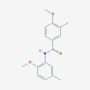 molecular formula C17H19NO3 B4719553 4-methoxy-N-(2-methoxy-5-methylphenyl)-3-methylbenzamide 