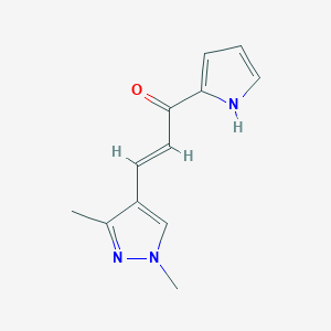 molecular formula C12H13N3O B4719563 3-(1,3-dimethyl-1H-pyrazol-4-yl)-1-(1H-pyrrol-2-yl)-2-propen-1-one 