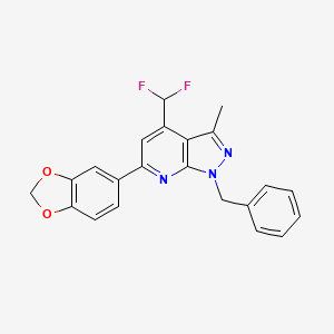 6-(1,3-benzodioxol-5-yl)-1-benzyl-4-(difluoromethyl)-3-methyl-1H-pyrazolo[3,4-b]pyridine