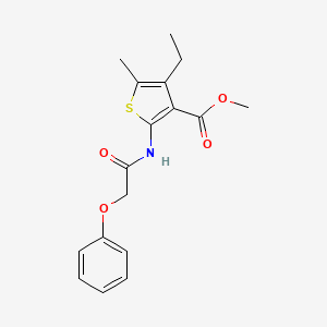 molecular formula C17H19NO4S B4719605 methyl 4-ethyl-5-methyl-2-[(phenoxyacetyl)amino]-3-thiophenecarboxylate 