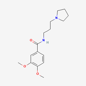 3,4-dimethoxy-N-[3-(1-pyrrolidinyl)propyl]benzamide