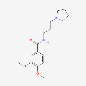 molecular formula C16H24N2O3 B4719610 3,4-dimethoxy-N-[3-(1-pyrrolidinyl)propyl]benzamide 