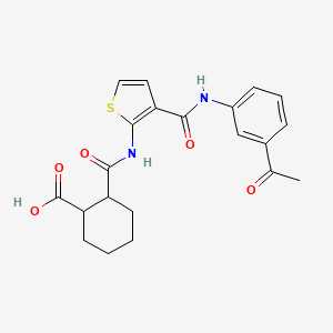 2-{[(3-{[(3-acetylphenyl)amino]carbonyl}-2-thienyl)amino]carbonyl}cyclohexanecarboxylic acid