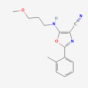 5-[(3-methoxypropyl)amino]-2-(2-methylphenyl)-1,3-oxazole-4-carbonitrile