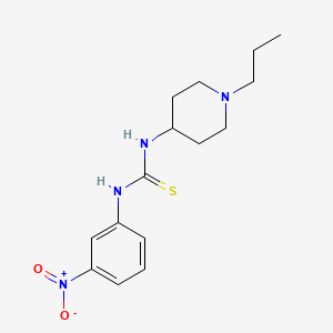 molecular formula C15H22N4O2S B4719654 N-(3-nitrophenyl)-N'-(1-propyl-4-piperidinyl)thiourea 