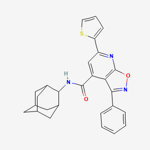 N-2-adamantyl-3-phenyl-6-(2-thienyl)isoxazolo[5,4-b]pyridine-4-carboxamide