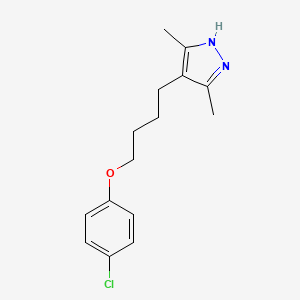 molecular formula C15H19ClN2O B4719738 4-[4-(4-chlorophenoxy)butyl]-3,5-dimethyl-1H-pyrazole CAS No. 415724-41-3