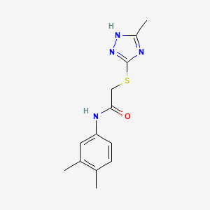 molecular formula C13H16N4OS B4719760 N-(3,4-dimethylphenyl)-2-[(5-methyl-4H-1,2,4-triazol-3-yl)thio]acetamide 