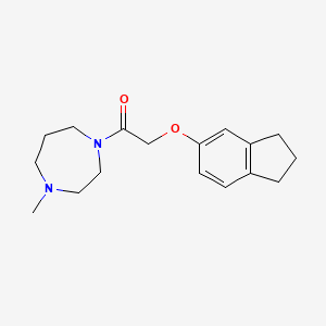 molecular formula C17H24N2O2 B4719809 1-[(2,3-dihydro-1H-inden-5-yloxy)acetyl]-4-methyl-1,4-diazepane 