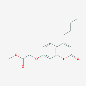 molecular formula C17H20O5 B4719823 methyl [(4-butyl-8-methyl-2-oxo-2H-chromen-7-yl)oxy]acetate 