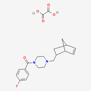 molecular formula C21H25FN2O5 B4719847 1-(bicyclo[2.2.1]hept-5-en-2-ylmethyl)-4-(4-fluorobenzoyl)piperazine oxalate 