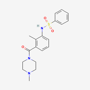 N-{2-methyl-3-[(4-methyl-1-piperazinyl)carbonyl]phenyl}benzenesulfonamide