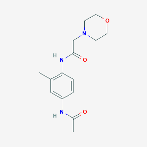 molecular formula C15H21N3O3 B4719886 N-[4-(acetylamino)-2-methylphenyl]-2-(4-morpholinyl)acetamide 