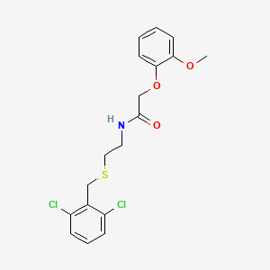 N-{2-[(2,6-dichlorobenzyl)thio]ethyl}-2-(2-methoxyphenoxy)acetamide